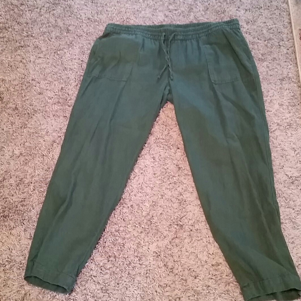 LINEN CROP PANT